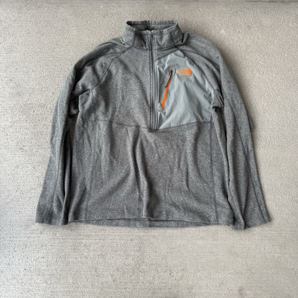 The North Face Canyonlands Mens‎ Jacket Grey Orange 1/4 Zip Size L Hiking Adult